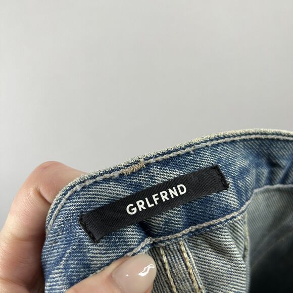 GRLFRND Monroe Jeans Womens 25 Blue High-Rise Crop Cigarette Catching Feelings - Picture 10 of 13
